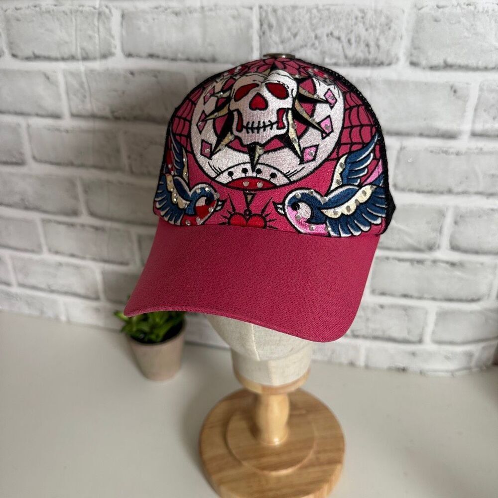 Stephanie Headwear Vintage Tattoo Y2K Rhinestone Snapback